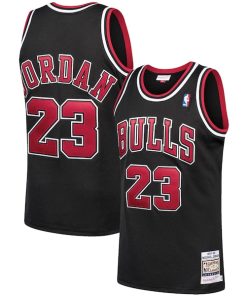 Michael Jordan Chicago Bulls 1997/98 Hardwood Classics Authentic Jersey - Black/Scarlet/White
