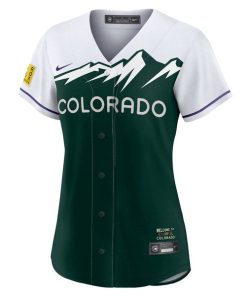 Alternative view of Charlie Blackmon Colorado Rockies Nike Women's City Connect Replica Player Jersey - White/Forest Green