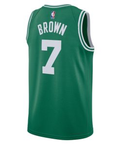 Alternative view of Jaylen Brown Boston Celtics Nike Unisex Swingman Jersey - Icon Edition - Kelly Green