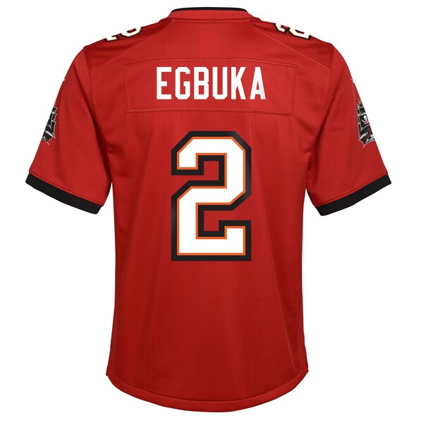 Emeka Egbuka Tampa Bay Buccaneers Nike Youth Team Game Jersey - Red/White/Creamsicle - Image 4