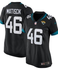 Alternative view of Ross Matiscik Jacksonville Jaguars Nike Women's Game Jersey - Black/Teal