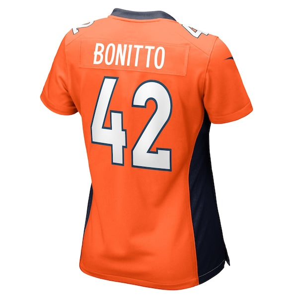 Nik Bonitto Denver Broncos Nike Women's Game Player Jersey - Orange - Image 3