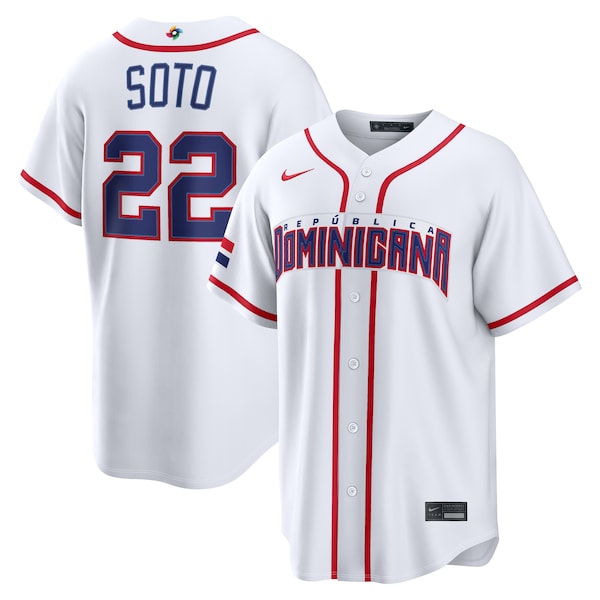 Juan Soto Dominican Republic Baseball Nike 2026 World Baseball Classic Home Stadium Jersey - White/Royal - Image 2