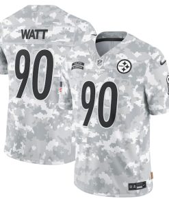 T.J. Watt Pittsburgh Steelers Nike 2024 Salute to Service Limited Jersey - Arctic Camo