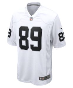 Alternative view of Brock Bowers Las Vegas Raiders Nike Game Jersey -  White