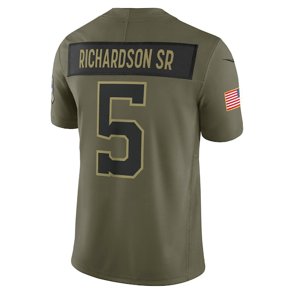 Anthony Richardson Sr. Indianapolis Colts Nike 2025 Salute to Service Limited Jersey - Olive - Image 3