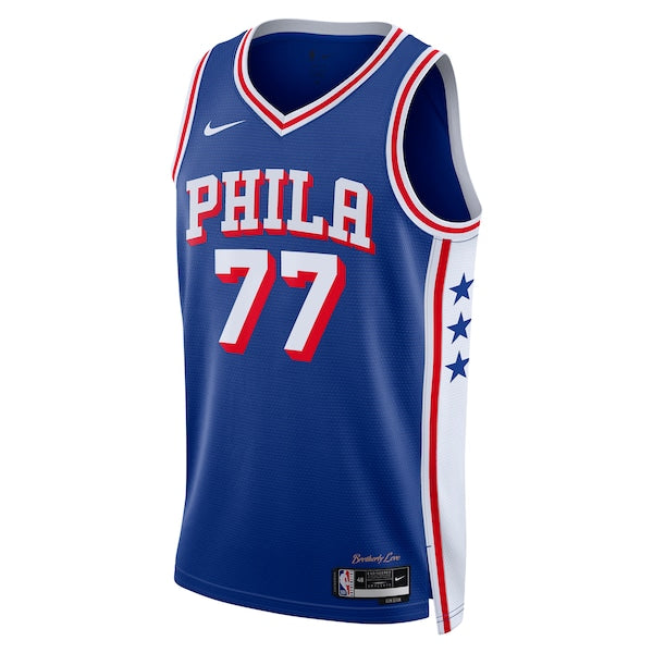 V. J. Edgecombe Philadelphia 76ers Nike Unisex 2025 NBA Draft First Round Pick Swingman Jersey - Icon Edition - Royal - Image 2