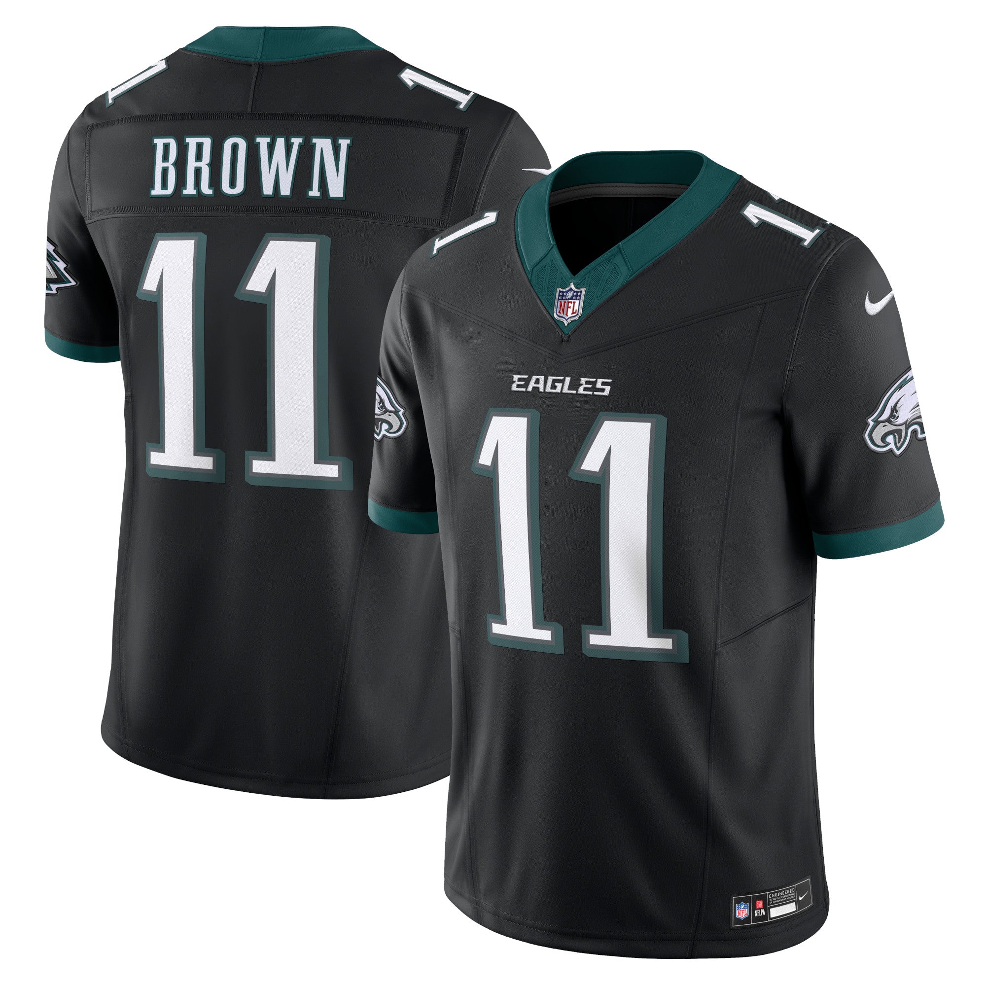 A.J. Brown Philadelphia Eagles Nike Vapor F.U.S.E. Limited Jersey - White/Black/Green - Image 7