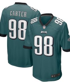 Jalen Carter Philadelphia Eagles Nike 2023 NFL Draft First Round Pick Game Jersey - Midnight Green
