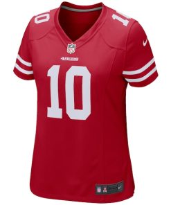 Alternative view of Jimmy Garoppolo San Francisco 49ers Nike Women's Game Player Jersey - Scarlet