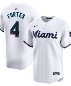 Nick Fortes Miami Marlins Nike Home Limited Player Jersey - White