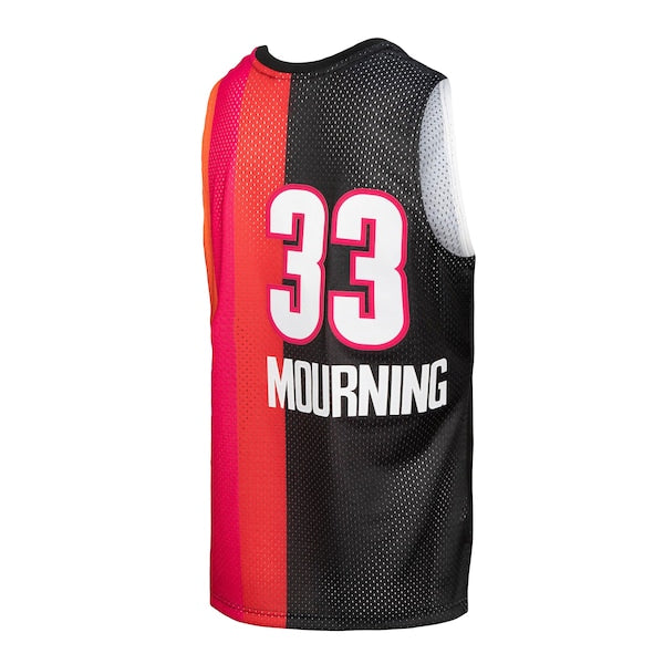 Alonzo Mourning Miami Heat Hardwood Classics 2005/06 Split Swingman Jersey - Black/Red - Image 5