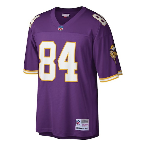 Randy Moss Minnesota Vikings Big & Tall 1998 Retired Player Replica Jersey - Purple/White - Image 4
