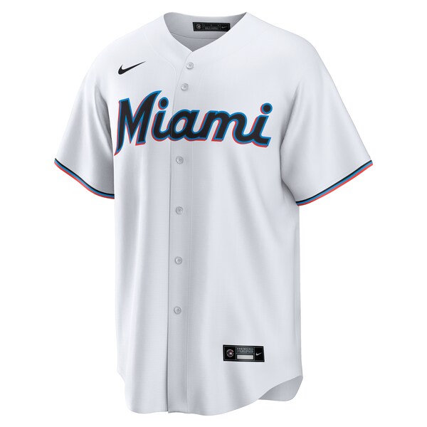 Miami Marlins Nike #1 Groom Home Replica Jersey - White - Image 2