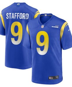 Alternative view of Matthew Stafford Los Angeles Rams Nike Youth Game Jersey - Royal/Cream/White
