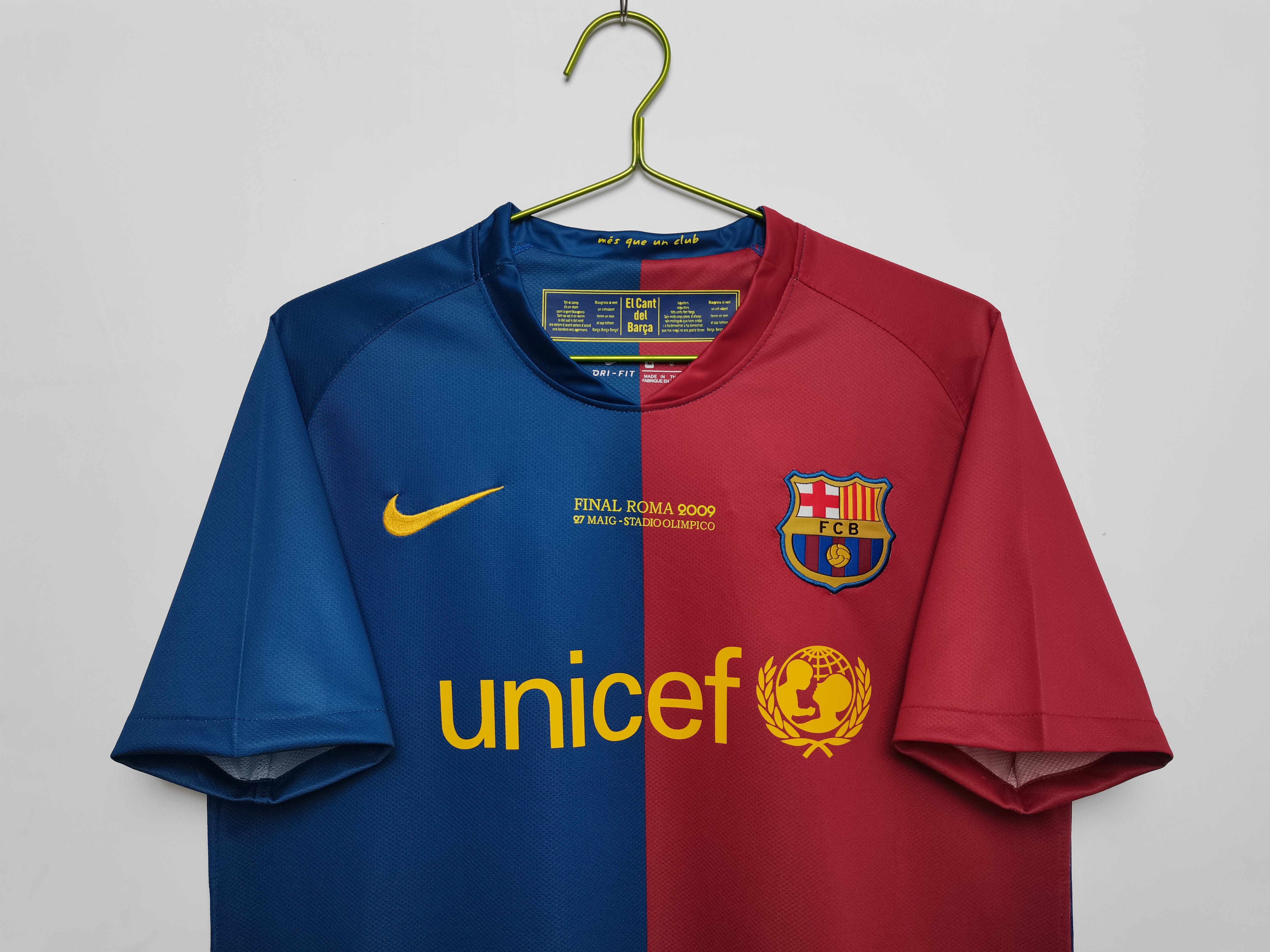 Barcelona 2008-09 Home Vintage Jersey - Image 3