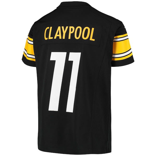 Chase Claypool Pittsburgh Steelers Nike Youth Game Jersey - Black - Image 3