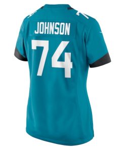 Alternative view of Fred Johnson Jacksonville Jaguars Nike Women's Team Game Jersey -  Teal