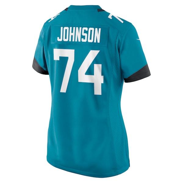 Fred Johnson Jacksonville Jaguars Nike Women's Team Game Jersey - Teal - Image 3