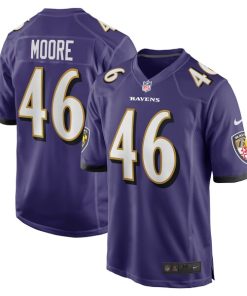 Nick Moore Baltimore Ravens Nike Game Jersey - Purple