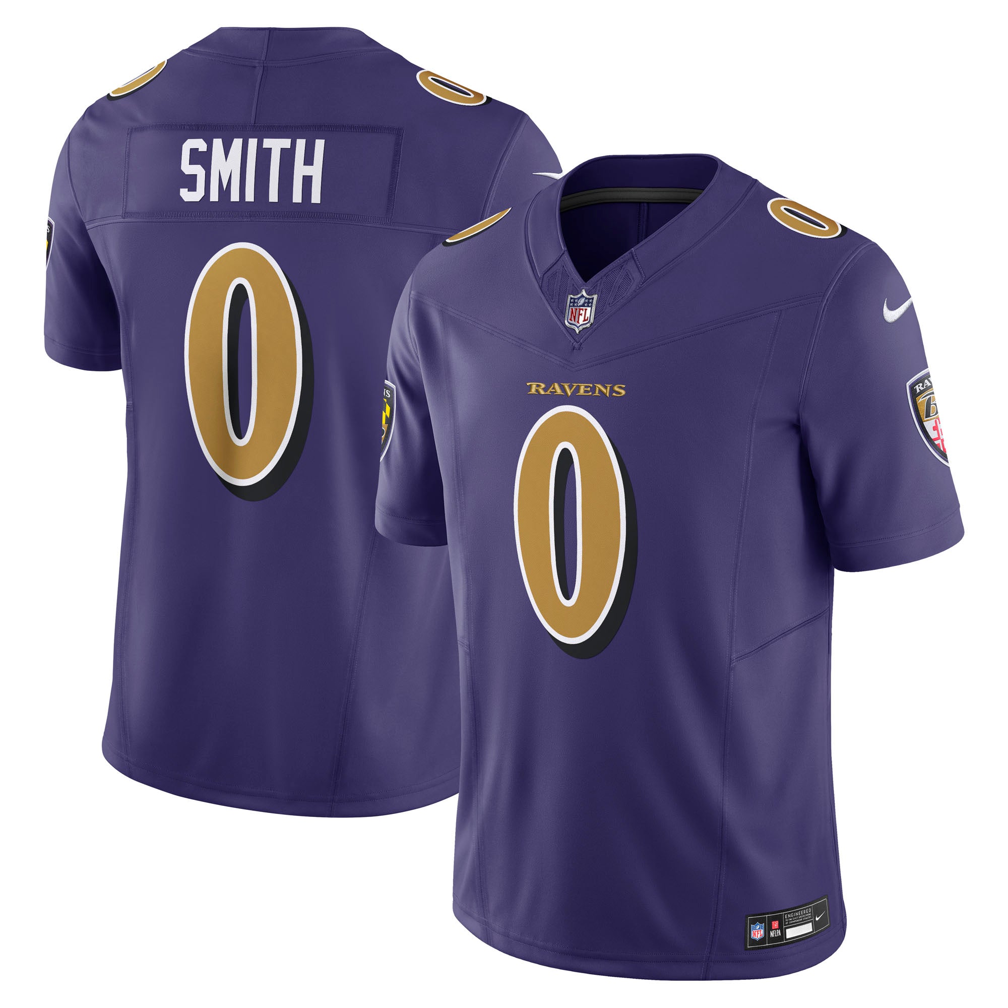 Roquan Smith Baltimore Ravens Nike Alternate Vapor F.U.S.E. Limited Jersey - Black/Purple - Image 6
