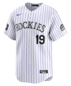 Alternative view of Charlie Blackmon Colorado Rockies Nike 2024 MLB World Tour Mexico City Series Home Limited Player Jersey - White