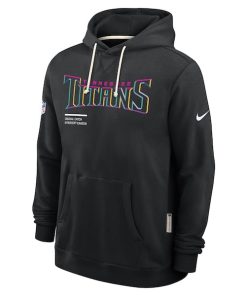 Alternative view of Tennessee Titans Nike 2025 NFL Crucial Catch Sideline Standard Issue Dri-FIT Hoodie - Black