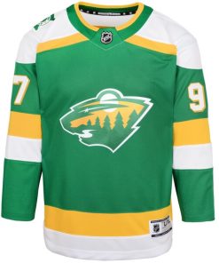 Alternative view of Kirill Kaprizov Minnesota Wild Youth 2023/24 Alternate Premier Player Jersey?¨C Green