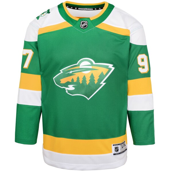 Kirill Kaprizov Minnesota Wild Youth 2023/24 Alternate Premier Player Jersey?ยจC Green - Image 2
