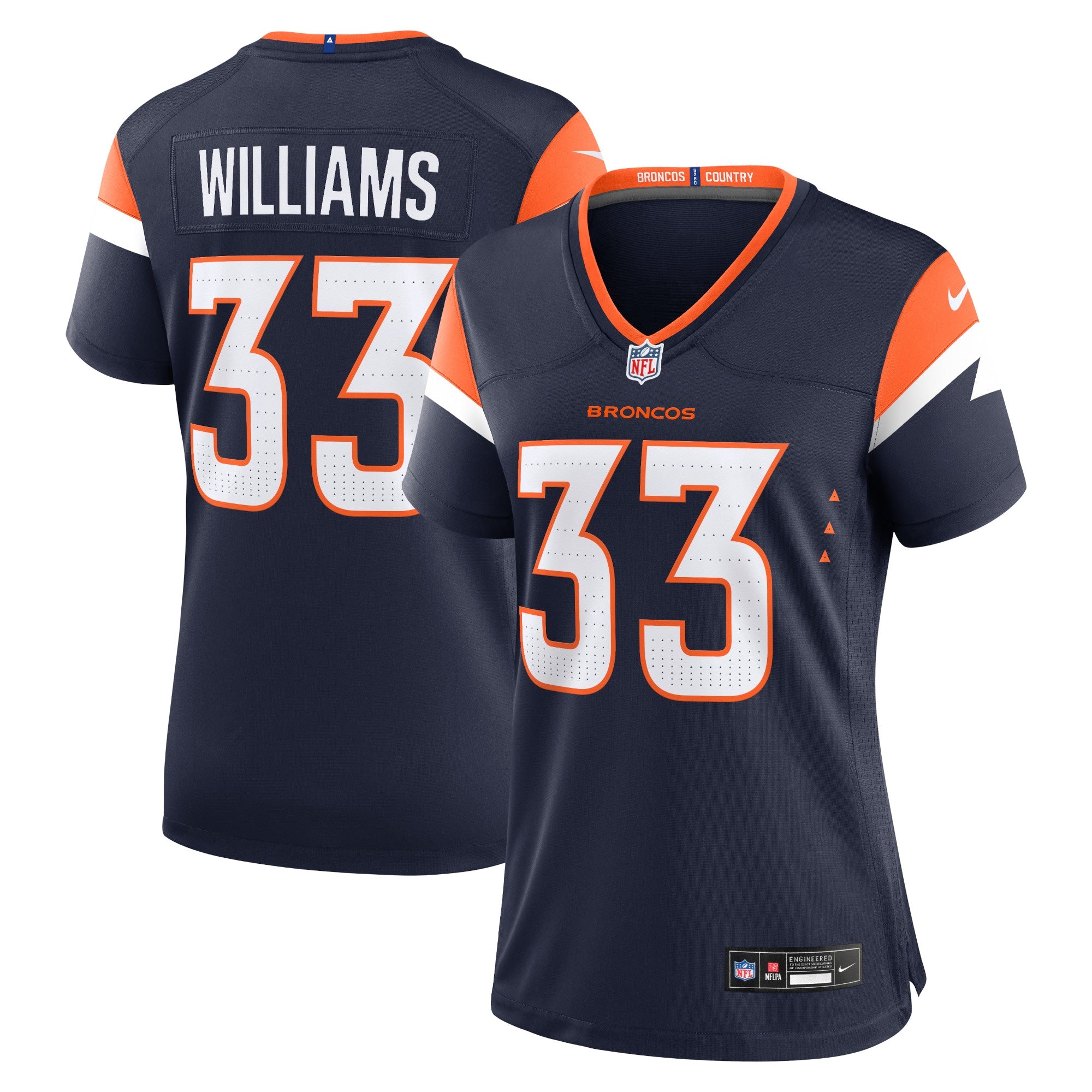 Javonte Williams Denver Broncos Nike Women's Game Jersey - Orange - Image 5