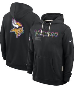 Minnesota Vikings Nike 2025 NFL Crucial Catch Sideline Standard Issue Dri-FIT Hoodie - Black