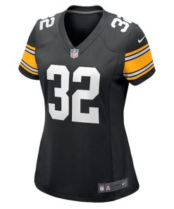 Alternative view of Franco Harris Pittsburgh Steelers Nike Women's Alternate Retired Player Jersey - Black