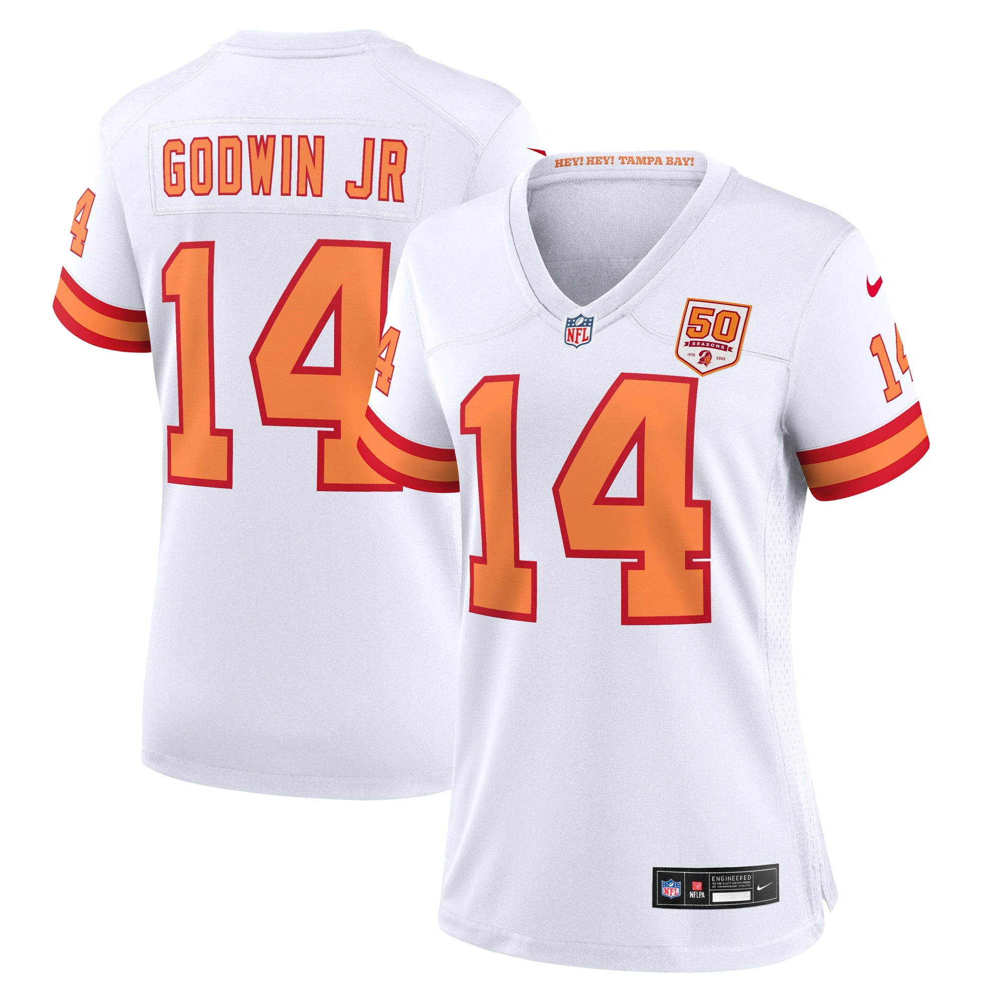 Chris Godwin Jr. Tampa Bay Buccaneers Nike Women's 50th Season Team Game Jersey - Red/White - Image 7