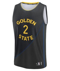 Alternative view of Brandin Podziemski Golden State Warriors  Fast Break Replica Player Jersey - Statement Edition - Black