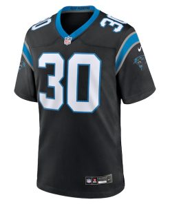 Alternative view of Chuba Hubbard Carolina Panthers Nike Team Game Jersey - Black