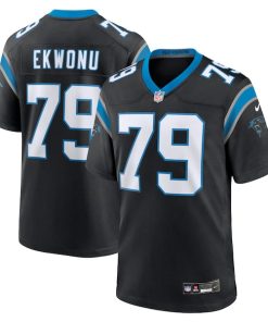 Ikem Ekwonu Carolina Panthers Nike Game Jersey - Black