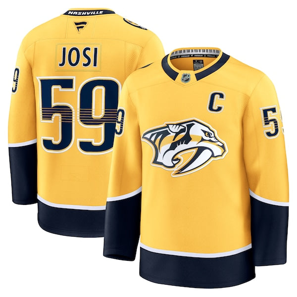 Roman Josi Nashville Predators Home Premium Jersey - Yellow