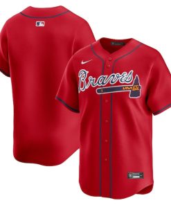 Atlanta Braves Nike Alternate Limited Jersey - Red/White