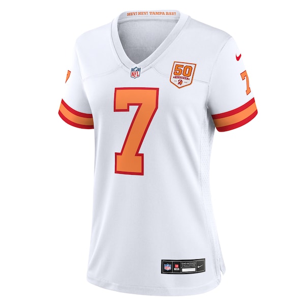 Bucky Irving '76 Tampa Bay Buccaneers Nike Women's 50th Season Game Jersey - White/Red/Creamsicle - Image 3