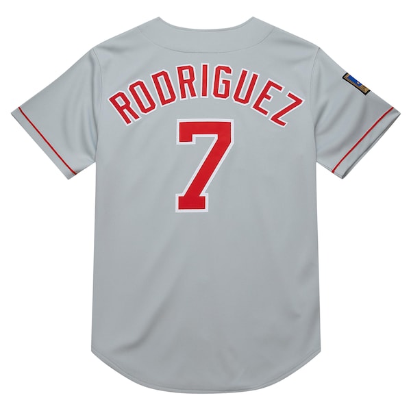 Ivan RodriguezTexas Rangers 1994 Cooperstown Collection Authentic Dark Jersey - Gray - Image 7