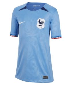 Alternative view of France Women's National Team Nike Youth 2023 Home Stadium Replica Jersey - Blue