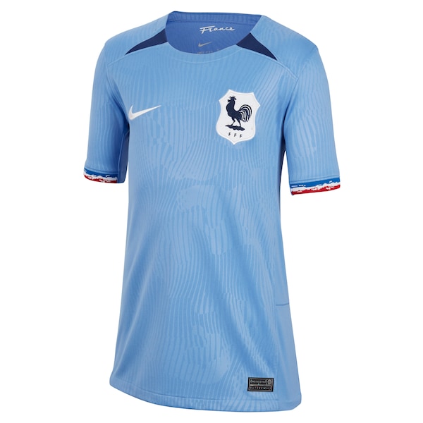 France Women's National Team Nike Youth 2023 Home Stadium Replica Jersey - Blue - Image 2