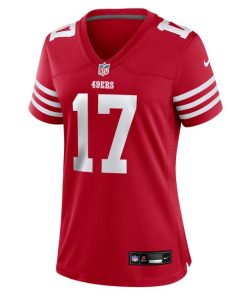 Alternative view of Jordan Watkins San Francisco 49ers Nike Women's Team Game Jersey -  Scarlet