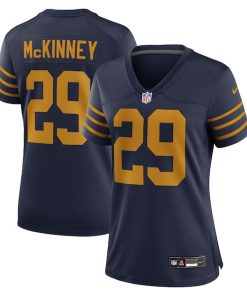 Alternative view of Xavier McKinney Green Bay Packers Nike Women's The 1923 Classic Game Jersey - Navy/Green