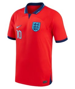 Alternative view of Raheem Sterling England National Team Nike 2022/23 Replica Away Jersey - Red