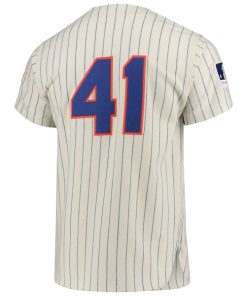 Alternative view of Tom Seaver New York Mets  1969 Cooperstown Collection Authentic Jersey - Cream