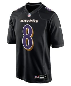Alternative view of Lamar Jackson Baltimore Ravens Nike Fashion Game Jersey - Black