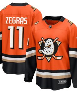 Trevor Zegras Anaheim Ducks  Home Premier Breakaway Player Jersey - Orange/Black