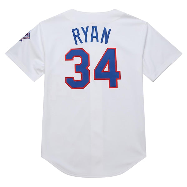 Nolan Ryan Texas Rangers 1993 Cooperstown Collection Authentic Jersey - White - Image 3