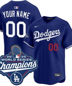 Los Angeles Dodgers Nike 2025 World Series Champions Limited Custom Jersey - Royal